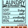 Laundry schedule svg