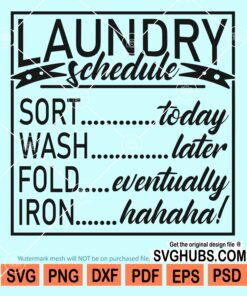 Laundry schedule svg