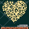 Leopard print heart svg