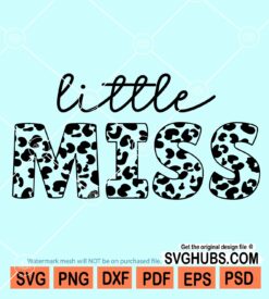 Little leopard print miss svg