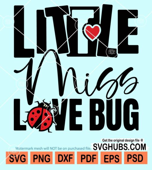 Little miss love bug svg