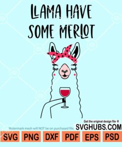 Llama have some merlot svg