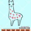 Llamma hearts svg