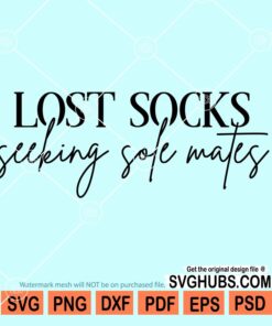 Lost socks seeking soul mates svg