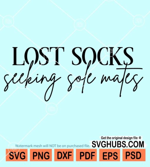 Lost socks seeking soul mates svg