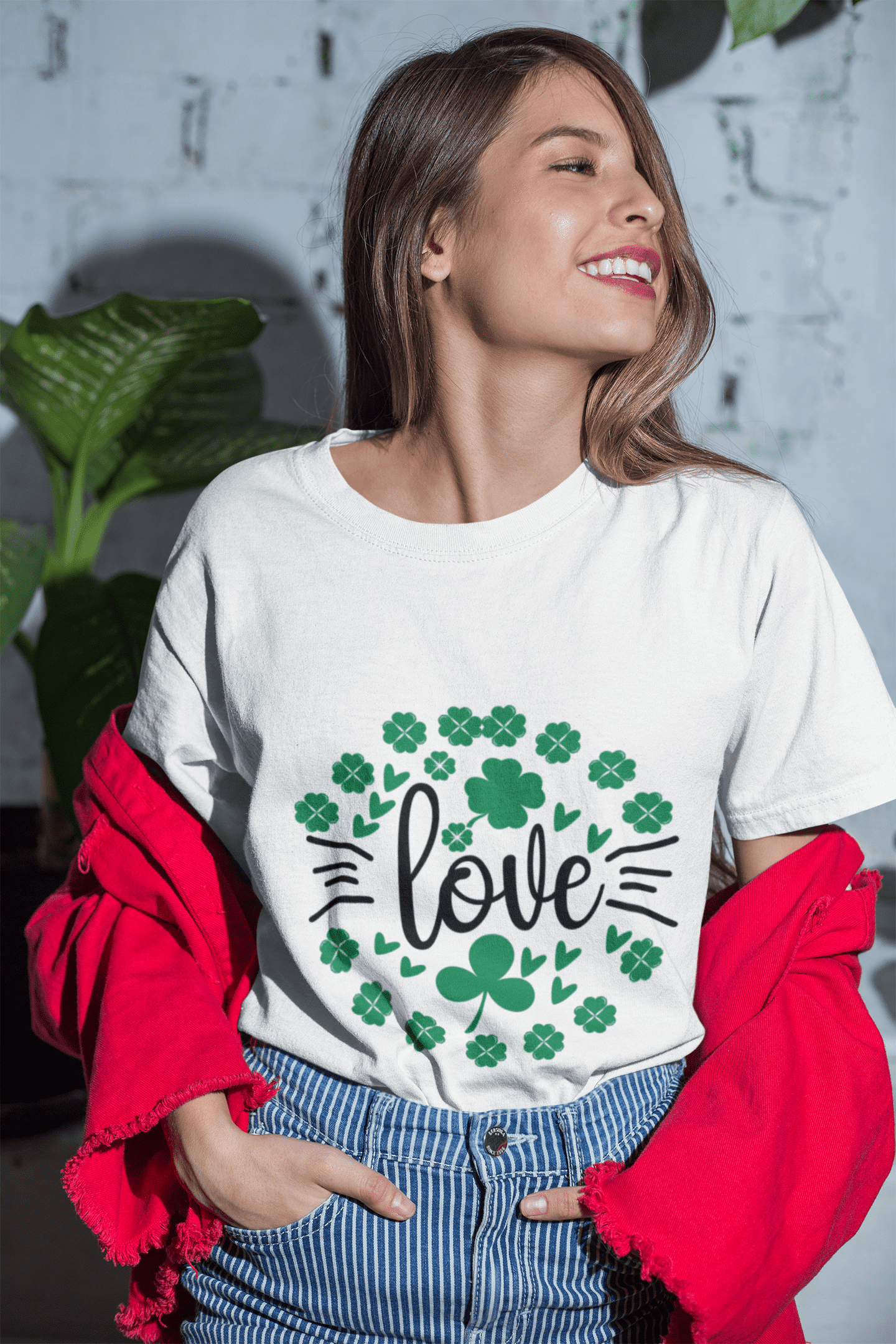 Shamrock love svg, Love with Shamrock svg, Love svg, St Patricks Day
