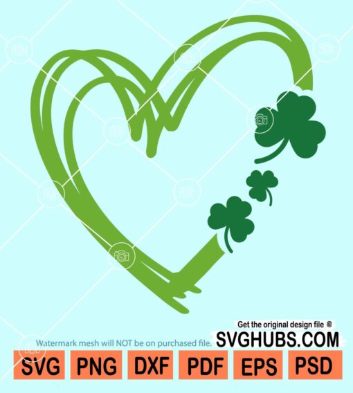 Lucky doodle heart svg