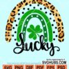 Lucky leopard rainbow svg