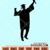 Male Graduation silhouette svg
