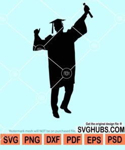 Male Graduation silhouette svg
