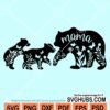 Mama bear with kids svg