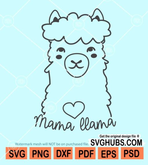 Mama llama svg