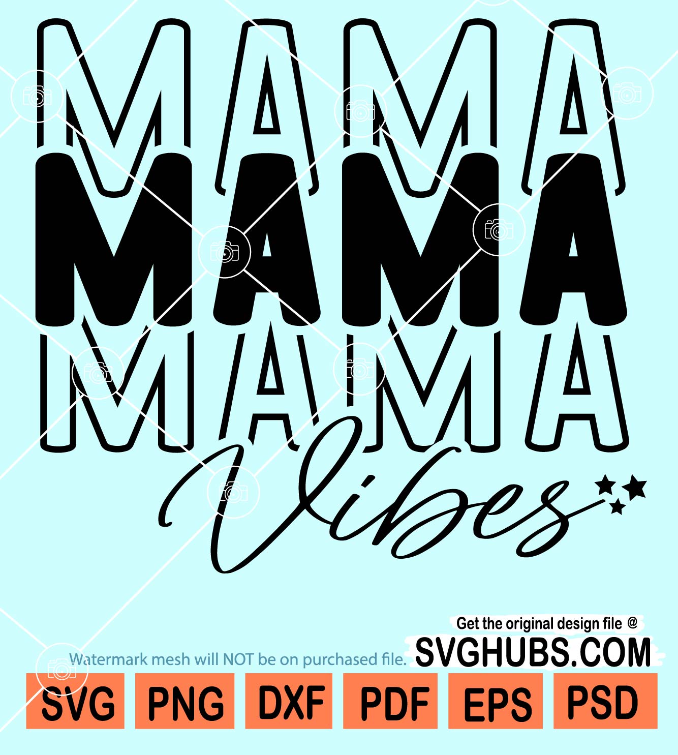 Mama vibes retro svg, Groovy Mama Vibes svg, Stacked Mama Svg, Vintage