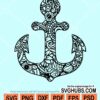 Mandala anchor svg