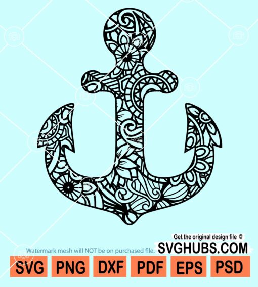 Mandala anchor svg