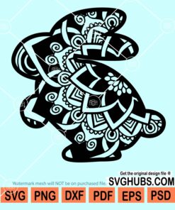 Mandala bunny svg