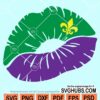 Mardi gras lips svg