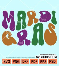 Mardi gras retro svg