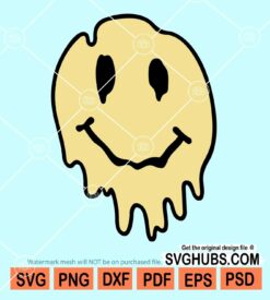 Melting smiley face svg