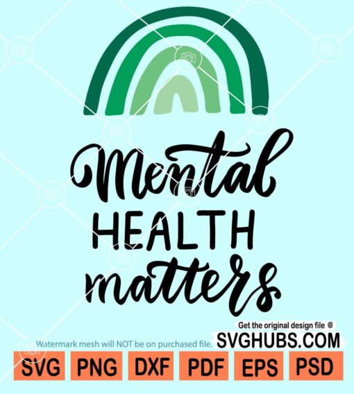 Mental health matters rainbow svg