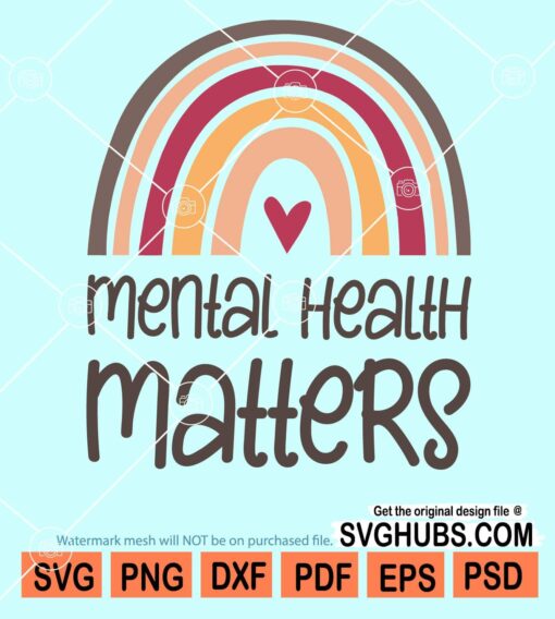 Mental health matters rainbow svg
