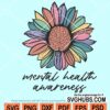 Mental health sunflower SVG