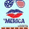 Merica lips and sunglasses svg