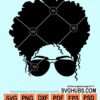Messy bun sunglasses svg