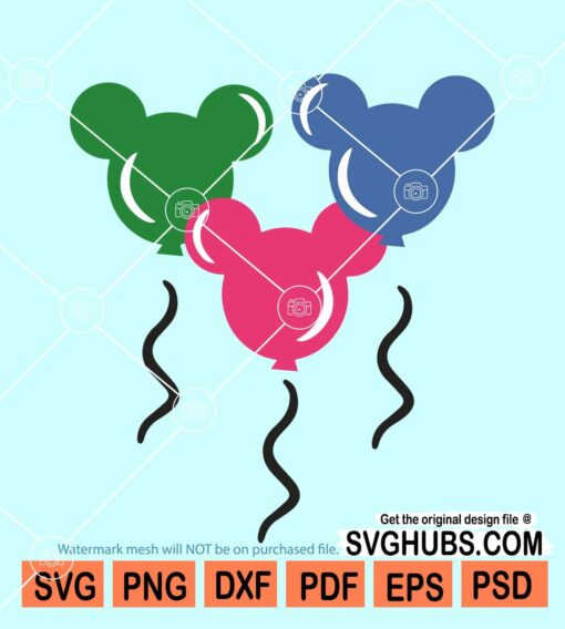 Mickey Mouse Balloons SVG