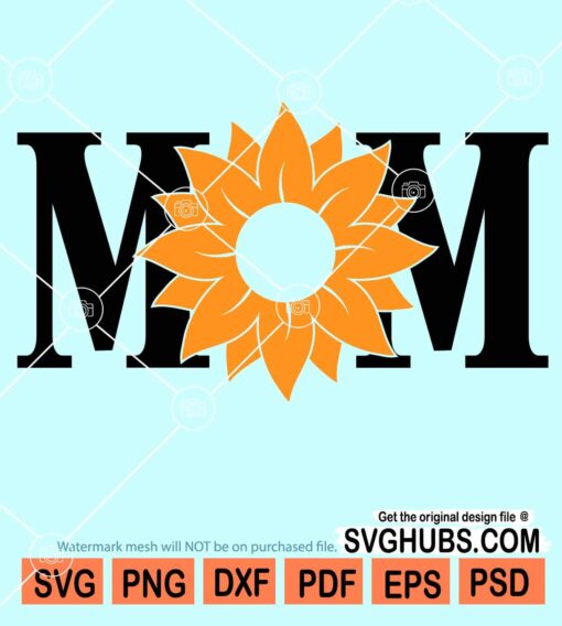 Mom sunflower svg