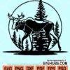Moose wildlife stencil svg