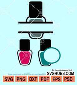 Nail polish monogram svg
