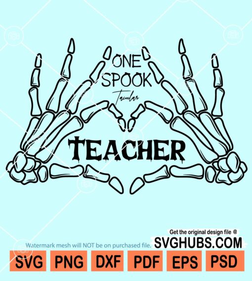 One spook tacular teacher svg