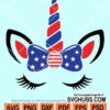 Patriotic unicorn svg