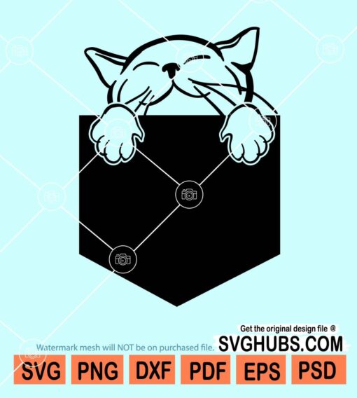 Pocket cat svg