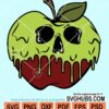 Poison apple skull svg