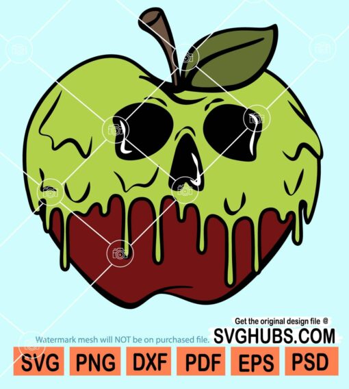 Poison apple skull svg