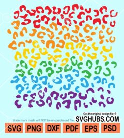 Pride leopard print pattern svg