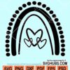Rainbow with heart svg