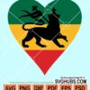 Rastafarian heart svg
