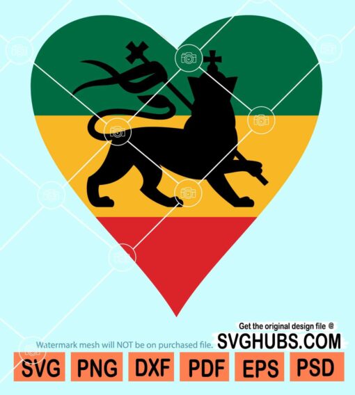 Rastafarian heart svg