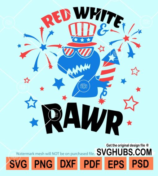 Red and white rawr svg