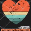 Retro heart rainbow clipart svg