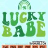 Retro lucky babe rainbow svg