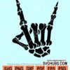 Rock skeleton hand symbol SVG