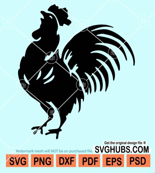 Rooster stencil svg