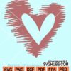 Scribbed heart svg