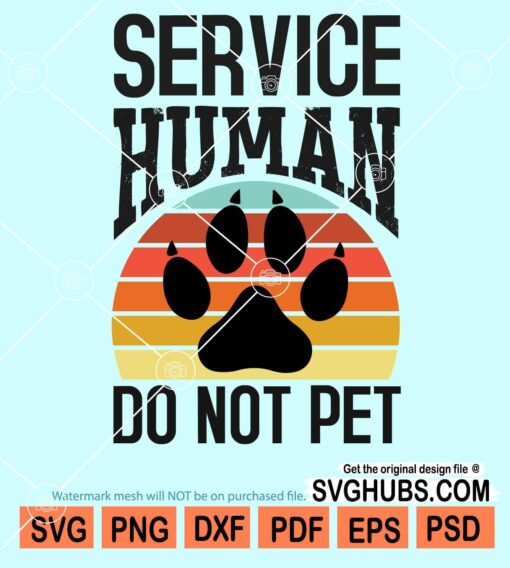 Service human do not pet svg