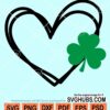 Shamrock heart svg