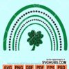 Shamrock rainbow with cheeth print clover leaf svg